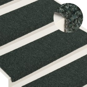 Alfombrilla de escaleras 15 uds tela punzonada marrón 65x21x4cm de vidaXL, Alfombrillas para escalones - Ref: Foro24-326192, ...
