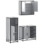 Set de muebles de baño 3 pzas madera contrachapada gris sonoma de , Muebles de baño - Ref: Foro24-3300998, Precio: 228,71 €, ...