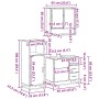 Set de muebles de baño 3 pzas madera contrachapada gris sonoma de , Muebles de baño - Ref: Foro24-3300998, Precio: 228,71 €, ...
