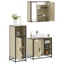 Set de muebles de baño 3 pzas madera contrachapada roble Sonoma de , Muebles de baño - Ref: Foro24-3300966, Precio: 211,37 €,...