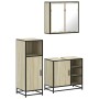 Set de muebles de baño 3 pzas madera contrachapada roble Sonoma de , Muebles de baño - Ref: Foro24-3300966, Precio: 211,37 €,...