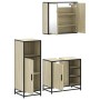 Set de muebles de baño 3 pzas madera contrachapada roble Sonoma de , Muebles de baño - Ref: Foro24-3300966, Precio: 211,37 €,...