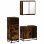Set de muebles baño 3 pzas madera contrachapada roble ahumado de , Muebles de baño - Ref: Foro24-3301027, Precio: 236,89 €, D...