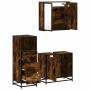 Set de muebles baño 3 pzas madera contrachapada roble ahumado de , Muebles de baño - Ref: Foro24-3301027, Precio: 236,89 €, D...