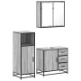 Set de muebles de baño 3 pzas madera contrachapada gris sonoma de , Muebles de baño - Ref: Foro24-3300958, Precio: 248,01 €, ...
