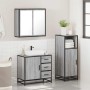 Set de muebles de baño 3 pzas madera contrachapada gris sonoma de , Muebles de baño - Ref: Foro24-3300958, Precio: 248,01 €, ...