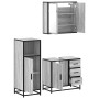 Set de muebles de baño 3 pzas madera contrachapada gris sonoma de , Muebles de baño - Ref: Foro24-3300958, Precio: 248,01 €, ...