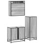 Set de muebles de baño 3 pzas madera contrachapada gris sonoma de , Muebles de baño - Ref: Foro24-3300958, Precio: 248,01 €, ...