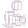 Set de muebles de baño 3 pzas madera contrachapada gris sonoma de , Muebles de baño - Ref: Foro24-3300958, Precio: 248,01 €, ...