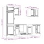 Mueble de cocina Kalmar blanco 7 piezas madera contrachapada de , Armarios de cocina - Ref: Foro24-3314781, Precio: 595,74 €,...