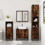 Set de muebles baño 3 pzas madera contrachapada roble ahumado de , Muebles de baño - Ref: Foro24-3300947, Precio: 200,19 €, D...