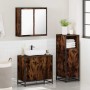 Set de muebles baño 3 pzas madera contrachapada roble ahumado de , Muebles de baño - Ref: Foro24-3300947, Precio: 200,19 €, D...
