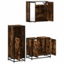Set de muebles baño 3 pzas madera contrachapada roble ahumado de , Muebles de baño - Ref: Foro24-3300947, Precio: 200,19 €, D...