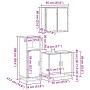 Set de muebles baño 3 pzas madera contrachapada roble ahumado de , Muebles de baño - Ref: Foro24-3300947, Precio: 200,19 €, D...