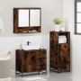 Set de muebles baño 3 pzas madera contrachapada roble ahumado de , Muebles de baño - Ref: Foro24-3300987, Precio: 240,72 €, D...