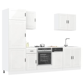 Mueble cocina Kalmar blanco de alto brillo 7 pzas de , Armarios de cocina - Ref: Foro24-3314783, Precio: 644,31 €, Descuento: %