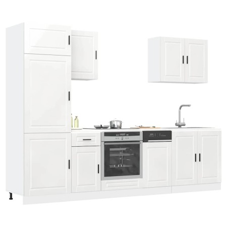 Mueble cocina Kalmar blanco de alto brillo 7 pzas de , Armarios de cocina - Ref: Foro24-3314783, Precio: 644,31 €, Descuento: %