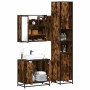 Set de muebles baño 3 pzas madera contrachapada roble ahumado de , Muebles de baño - Ref: Foro24-3301067, Precio: 267,70 €, D...