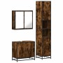 Set de muebles baño 3 pzas madera contrachapada roble ahumado de , Muebles de baño - Ref: Foro24-3301067, Precio: 267,70 €, D...