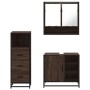 Set de muebles baño 3 pzas madera contrachapada roble marrón de , Muebles de baño - Ref: Foro24-3301059, Precio: 240,04 €, De...