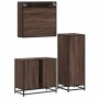 Set de muebles baño 3 pzas madera contrachapada roble marrón de , Muebles de baño - Ref: Foro24-3301059, Precio: 240,04 €, De...