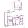 Set de muebles baño 3 pzas madera contrachapada roble marrón de , Muebles de baño - Ref: Foro24-3301059, Precio: 240,04 €, De...