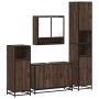 Set de muebles baño 4 pzas madera contrachapada roble marrón de , Muebles de baño - Ref: Foro24-3301224, Precio: 409,77 €, De...