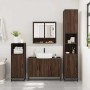 Set de muebles baño 4 pzas madera contrachapada roble marrón de , Muebles de baño - Ref: Foro24-3301224, Precio: 409,77 €, De...