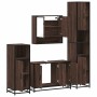 Set de muebles baño 4 pzas madera contrachapada roble marrón de , Muebles de baño - Ref: Foro24-3301224, Precio: 409,77 €, De...