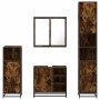 Set de muebles baño 4 pzas madera contrachapada roble ahumado de , Muebles de baño - Ref: Foro24-3301207, Precio: 415,49 €, D...