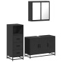Juego de muebles de baño 3 pzas madera contrachapada negro de , Muebles de baño - Ref: Foro24-3301010, Precio: 253,83 €, Desc...