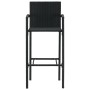 Muebles de bar jardín 5 pzas ratán PE reposabrazos negro de vidaXL, Conjuntos de jardín - Ref: Foro24-3064811, Precio: 392,38...