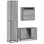 Set de muebles de baño 3 pzas madera contrachapada gris sonoma de , Muebles de baño - Ref: Foro24-3301073, Precio: 312,56 €, ...