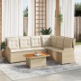 Set muebles de jardín 5 pzas con cojines ratán sintético beige en Conjuntos de jardín | Comprar online en Foru.es