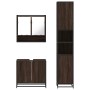 Set de muebles baño 3 pzas madera contrachapada roble marrón de , Muebles de baño - Ref: Foro24-3301099, Precio: 255,66 €, De...