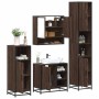 Set de muebles baño 4 pzas madera contrachapada roble marrón de , Muebles de baño - Ref: Foro24-3301239, Precio: 350,37 €, De...