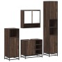Set de muebles baño 4 pzas madera contrachapada roble marrón de , Muebles de baño - Ref: Foro24-3301239, Precio: 350,37 €, De...