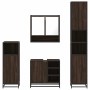 Set de muebles baño 4 pzas madera contrachapada roble marrón de , Muebles de baño - Ref: Foro24-3301239, Precio: 350,37 €, De...