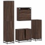Set de muebles baño 4 pzas madera contrachapada roble marrón de , Muebles de baño - Ref: Foro24-3301239, Precio: 350,37 €, De...