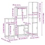 Set de muebles baño 4 pzas madera contrachapada roble marrón de , Muebles de baño - Ref: Foro24-3301239, Precio: 350,37 €, De...