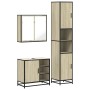 Set de muebles de baño 3 pzas madera contrachapada roble Sonoma de , Muebles de baño - Ref: Foro24-3301086, Precio: 294,31 €,...