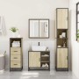 Set de muebles de baño 3 pzas madera contrachapada roble Sonoma de , Muebles de baño - Ref: Foro24-3301086, Precio: 294,31 €,...