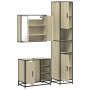 Set de muebles de baño 3 pzas madera contrachapada roble Sonoma de , Muebles de baño - Ref: Foro24-3301086, Precio: 294,31 €,...