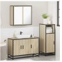 Set de muebles de baño 3 pzas madera contrachapada roble Sonoma de , Muebles de baño - Ref: Foro24-3300951, Precio: 219,11 €,...