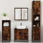 Set de muebles baño 4 pzas madera contrachapada roble ahumado de , Muebles de baño - Ref: Foro24-3301197, Precio: 428,59 €, D...