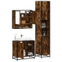 Set de muebles baño 3 pzas madera contrachapada roble ahumado de , Muebles de baño - Ref: Foro24-3301117, Precio: 290,22 €, D...