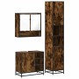 Set de muebles baño 3 pzas madera contrachapada roble ahumado de , Muebles de baño - Ref: Foro24-3301117, Precio: 290,22 €, D...