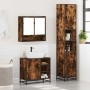 Set de muebles baño 3 pzas madera contrachapada roble ahumado de , Muebles de baño - Ref: Foro24-3301117, Precio: 290,22 €, D...