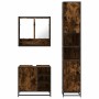 Set de muebles baño 3 pzas madera contrachapada roble ahumado de , Muebles de baño - Ref: Foro24-3301117, Precio: 290,22 €, D...