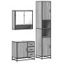 Set de muebles de baño 3 pzas madera contrachapada gris sonoma de , Muebles de baño - Ref: Foro24-3301108, Precio: 320,23 €, ...